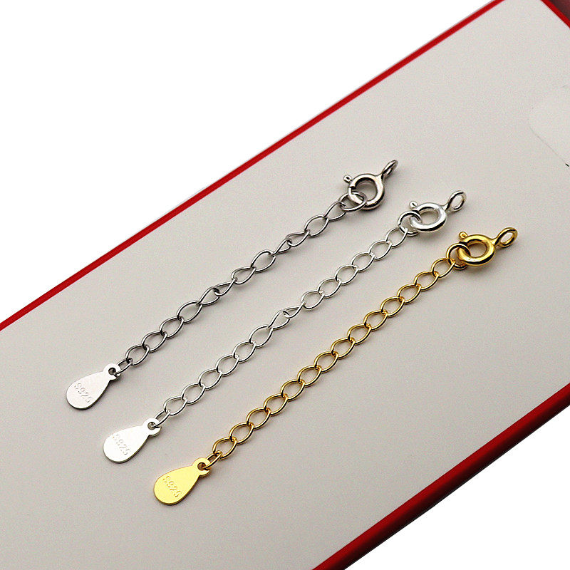 S  EXTENSION CHAIN NECKLACE EXTENDED TAIL CHAIN WATER DROP PIECE PLATINUM GOLD PLATED YELLOW GOLD COLOR DIY BRACELET QQ CLASP ACCESSORIES