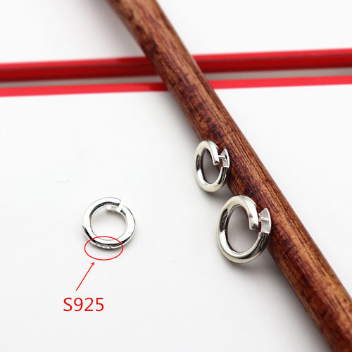 活口卡扣开口圈S925纯银圆圈配件