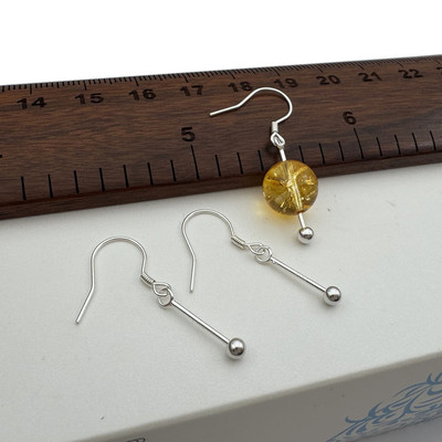 S925纯银材料包套装拧的diy耳钩