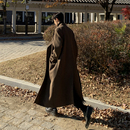 毛呢大衣男过膝秋冬风衣韩版 宽松高个子羊绒外套 英伦风高级感长款