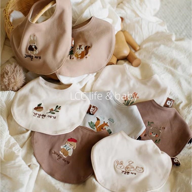 新款双面可用婴儿口水巾男女宝宝纯棉围嘴新生儿吸水巾刺绣小围兜,婴童用品,口水巾,淘宝优惠券,粉丝福利购,淘宝优惠卷