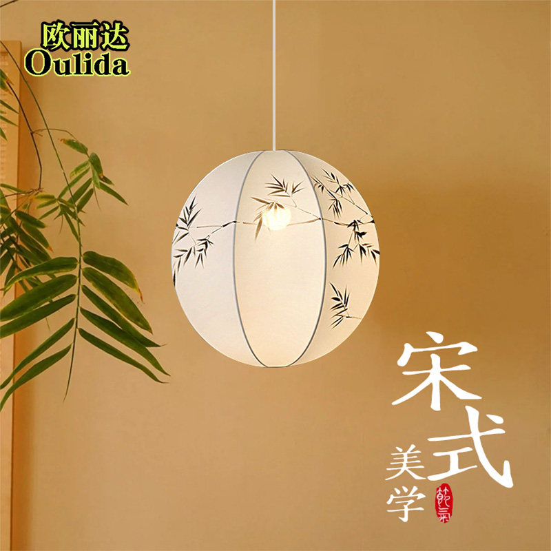宋式美学新中式吊灯中古国风卧室餐厅灯书房禅意民宿灯笼灯客厅灯
