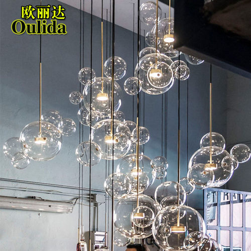 北欧餐厅玻璃球艺术餐厅吊灯