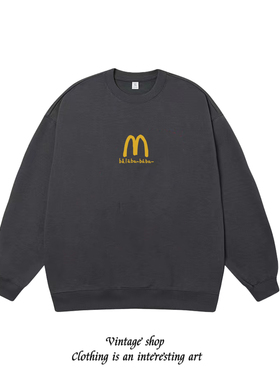 balaba~baba麦门涂鸦趣味广告标语卫衣美式创意个性男女情侣装