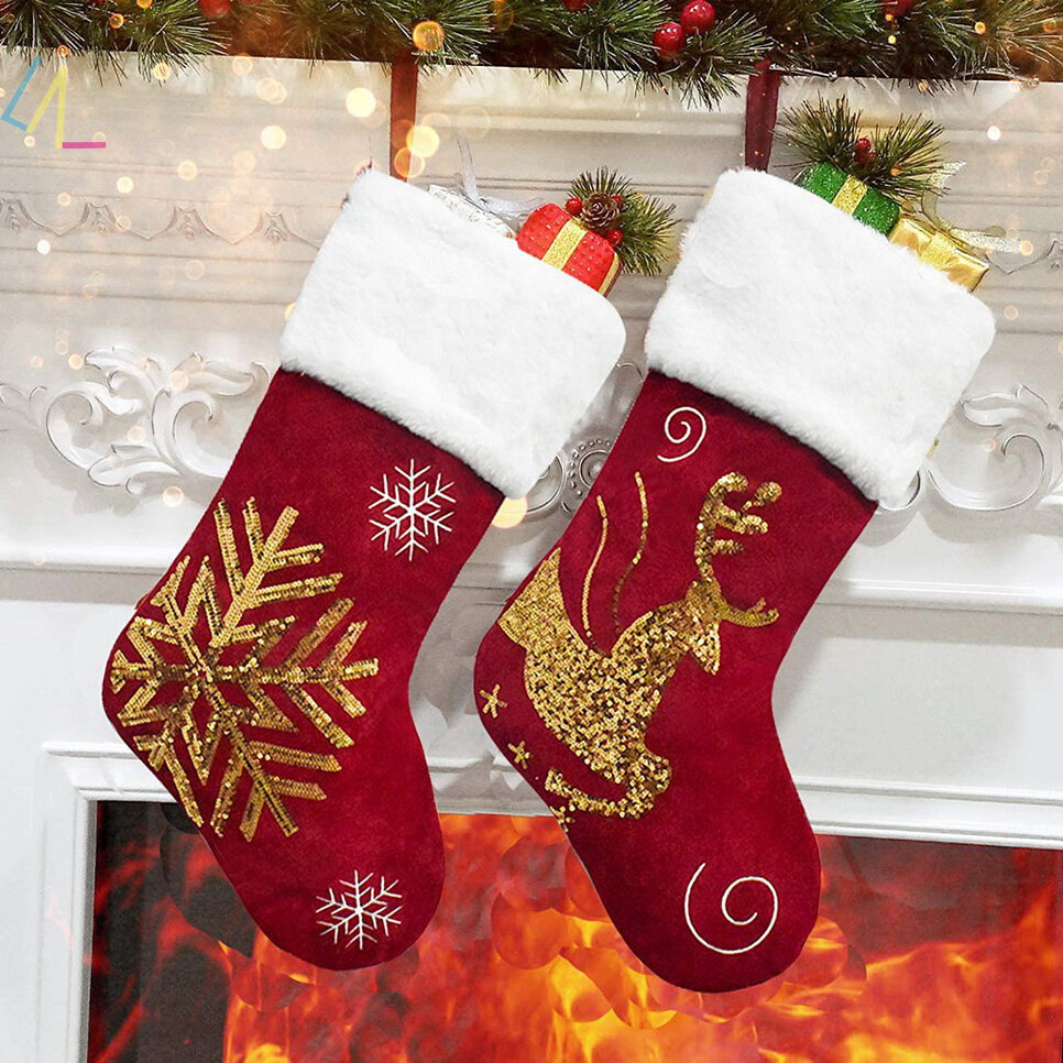christmas stockings sock gift bag decoration new year pocket