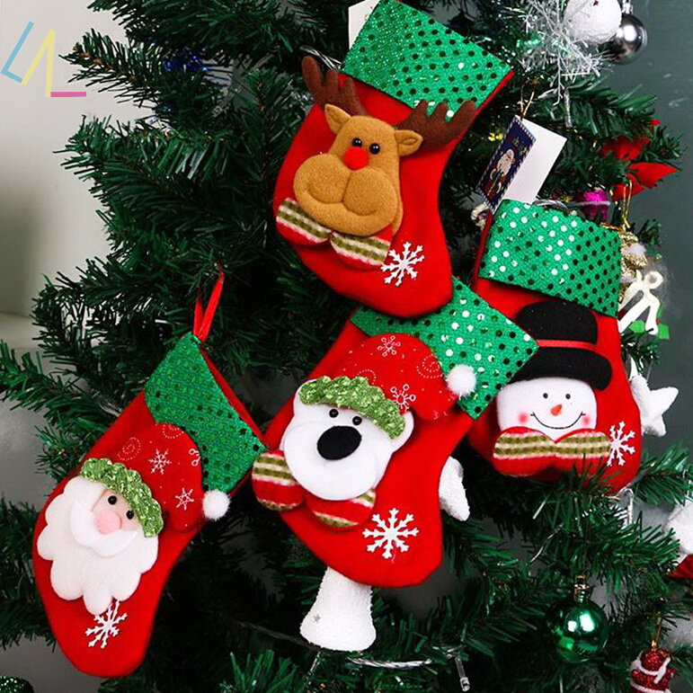 2022 christmas stocking sack xmas gift candy bag decorations