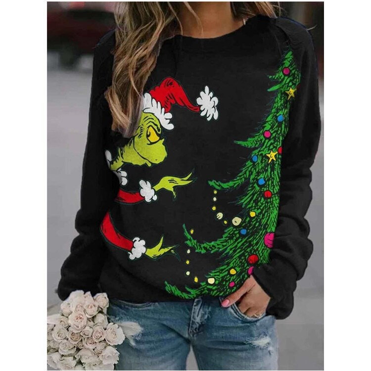 sweater women hoodie ugly christmas for plussize good tops