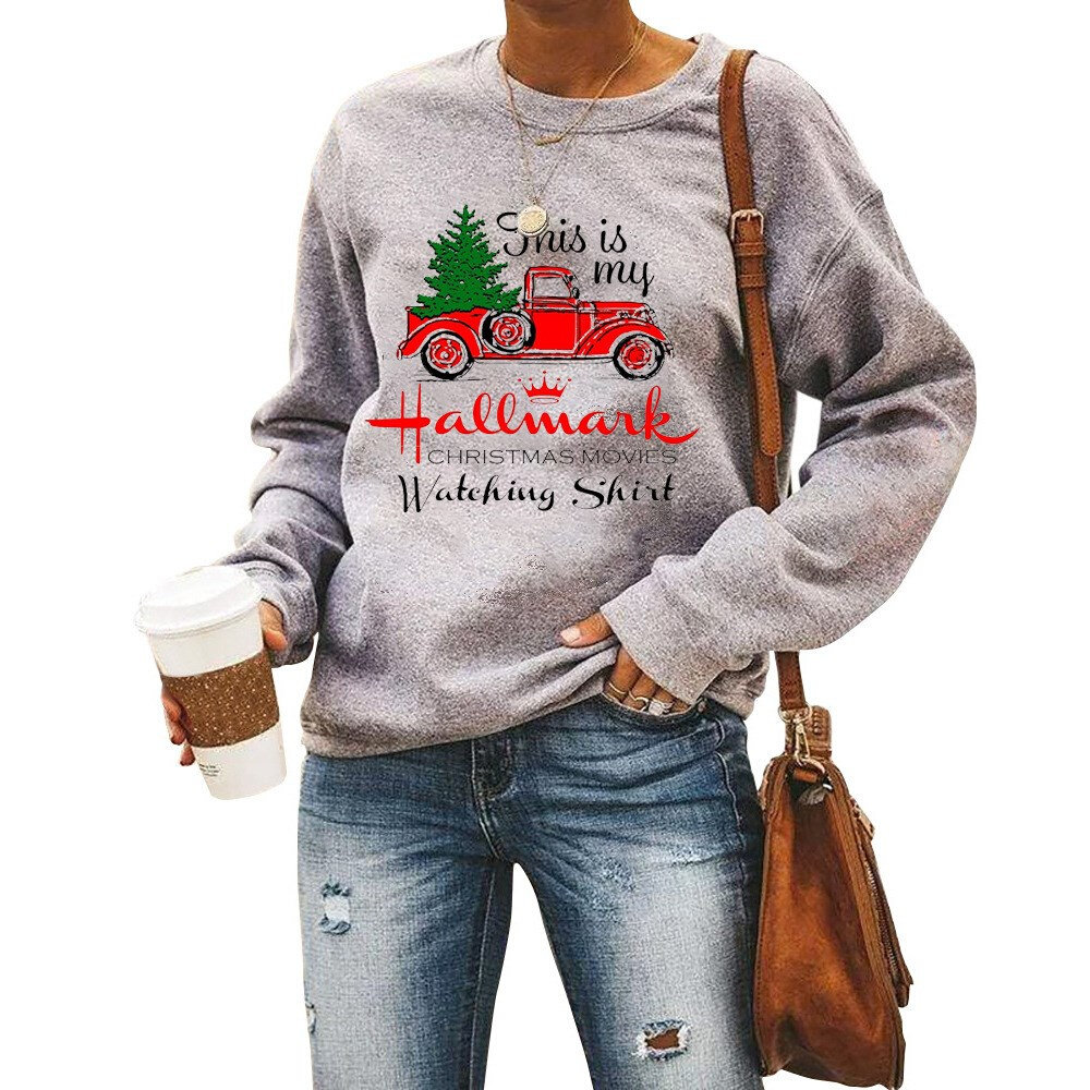 print sweater christmas outfits hoodie ugly new women for