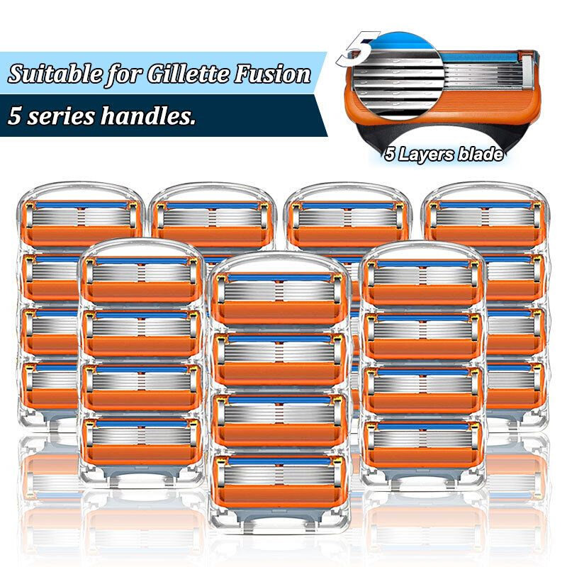 razor new gillette blades fit  fusion 5 for  men shaving saf