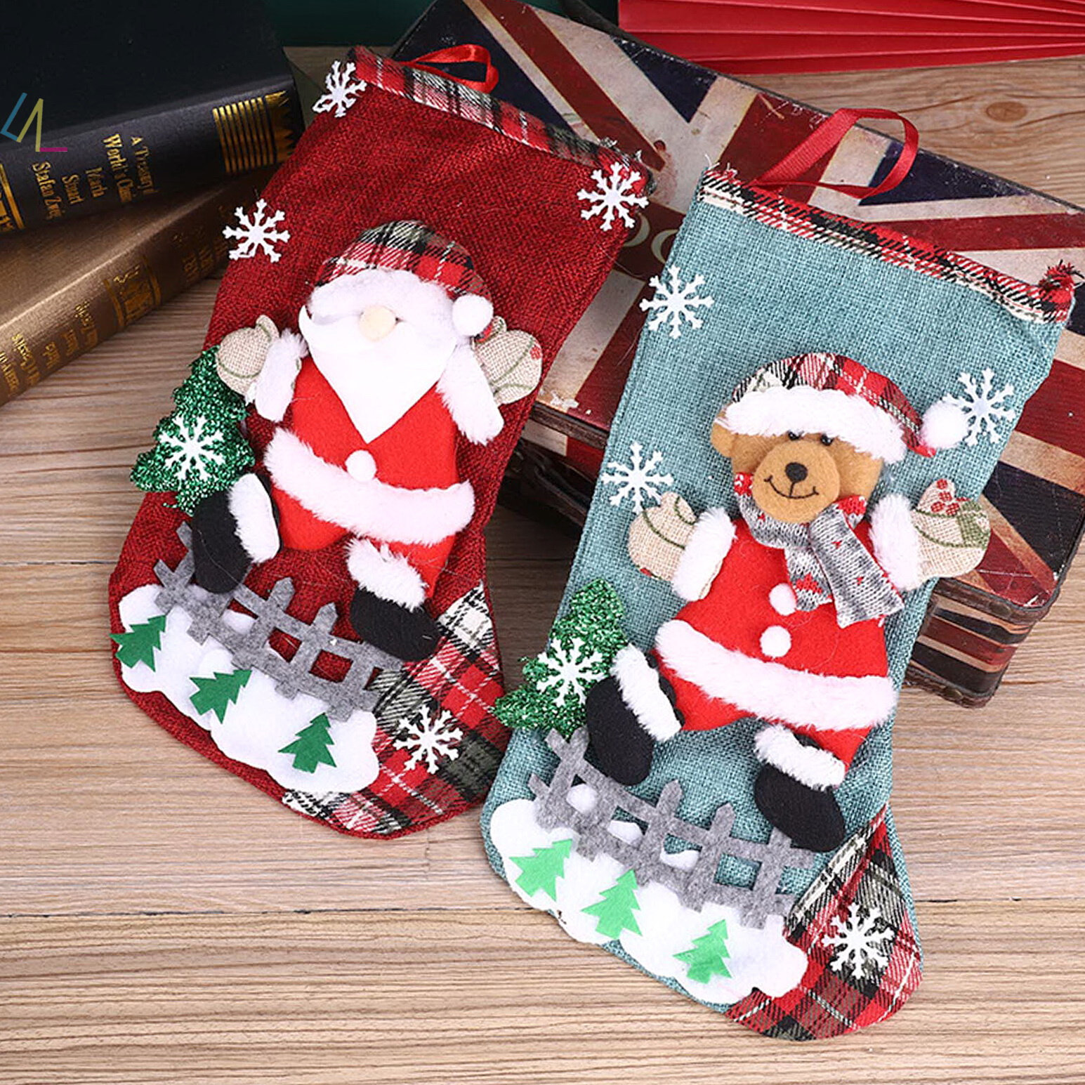 christmas stockings santa xmas gift bag decoration new year