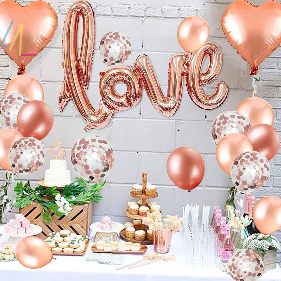 set wedding love balloons anniversary valentines decoration