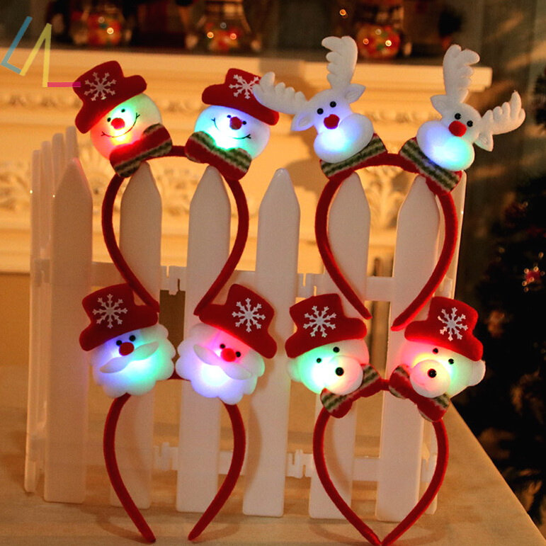 christmas headband gifts hair clips new year decoration kids