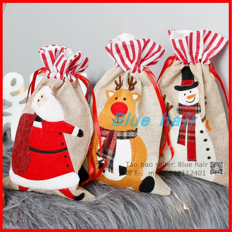 2021christmas decoration children gift bag candy storage bag