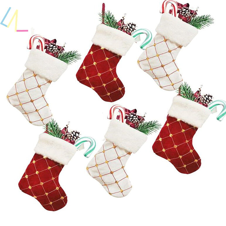 christmas socks sequin hanging stockings children gift bag
