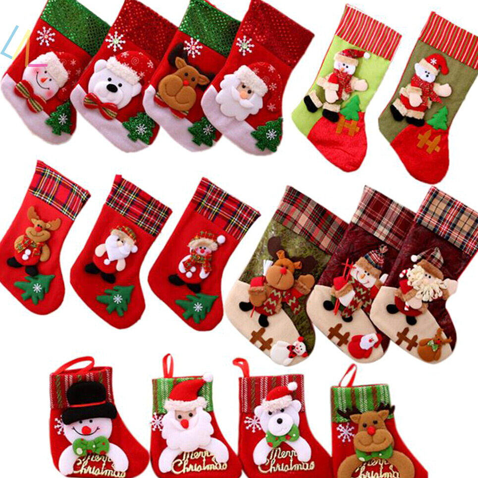 christmas stockings hanging decoration candy bag gift socks