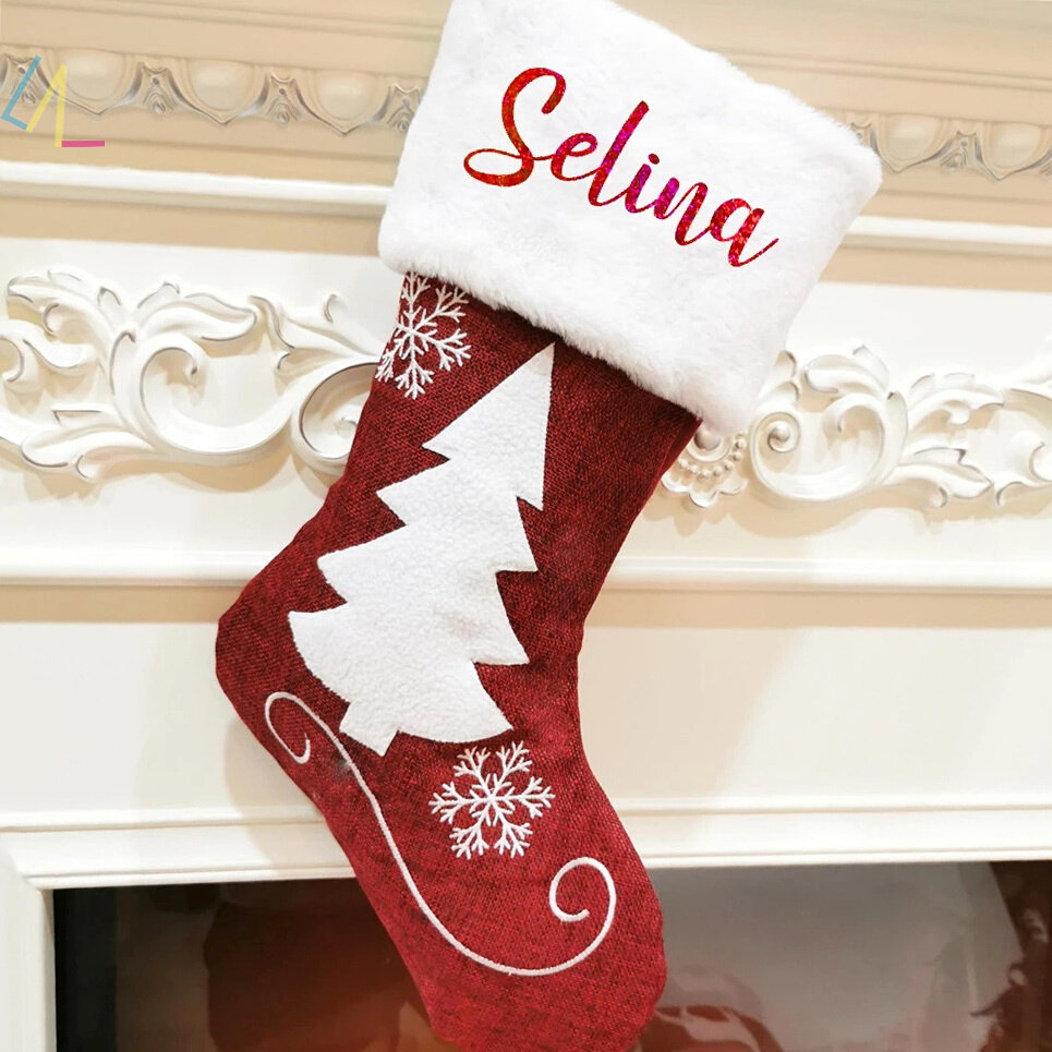 new year christmas stocking sack xmas gift candy bag decor