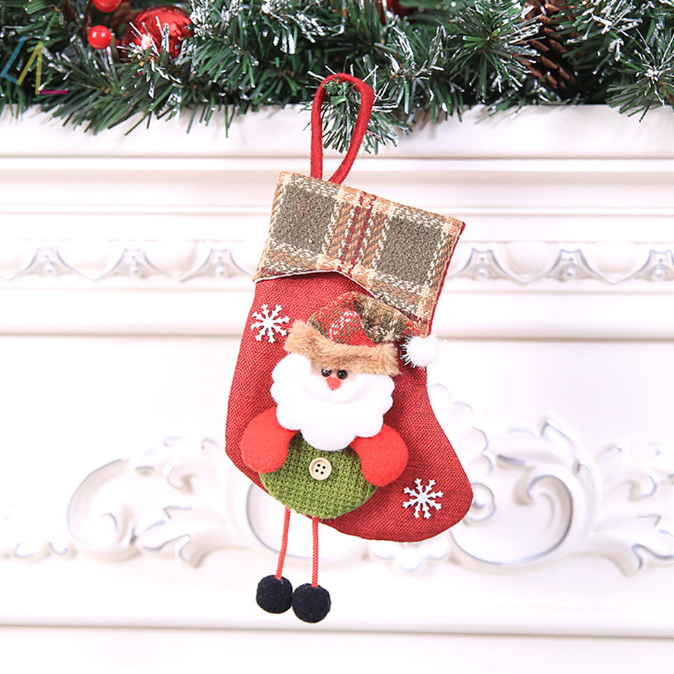 christmas stockings xmas hanging decor sacks candy gift bag