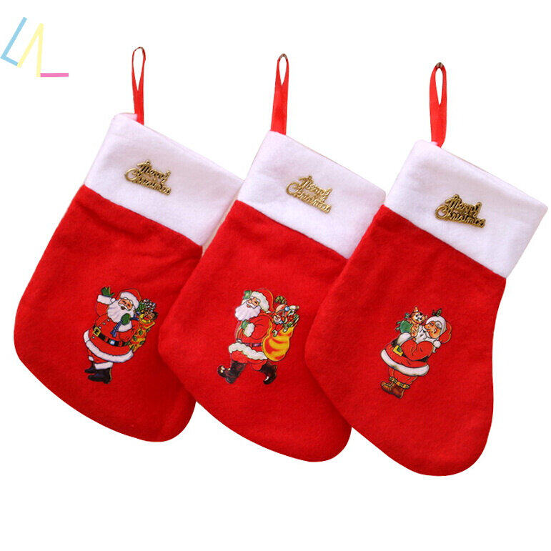 christmas stockings sock gift kids candy bag pocket ornament