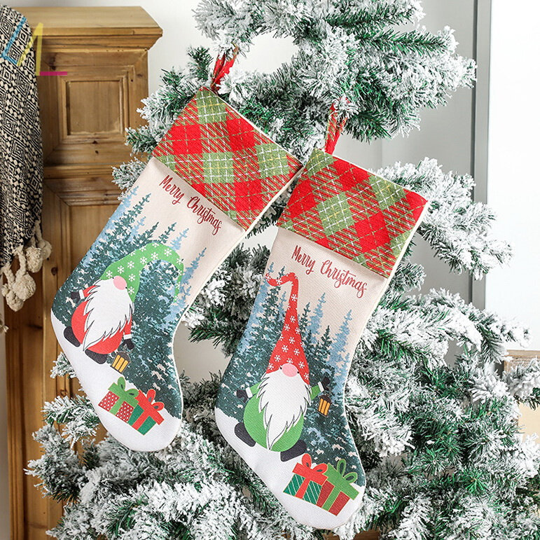 christmas stocking santa sack gift decoration home candy bag