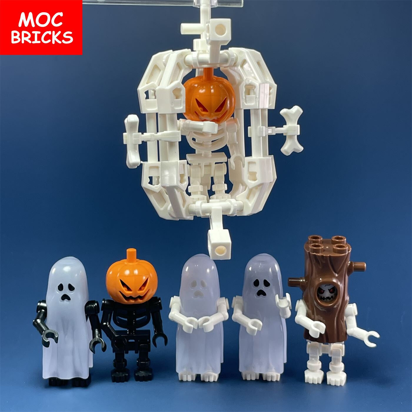 single sale moc bricks halloween luminous ghost skeleton ass
