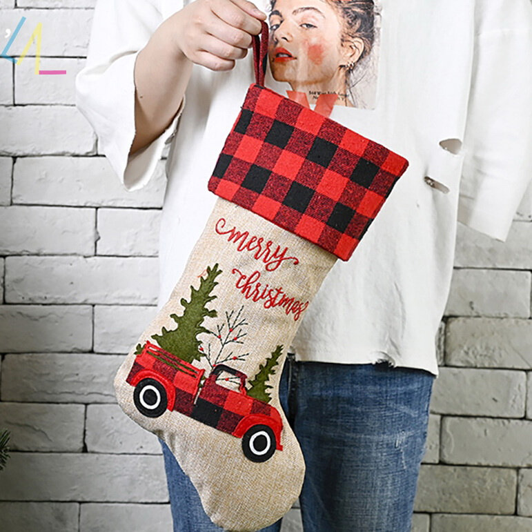 christmas socks hanging ornaments stocking gift candy bag