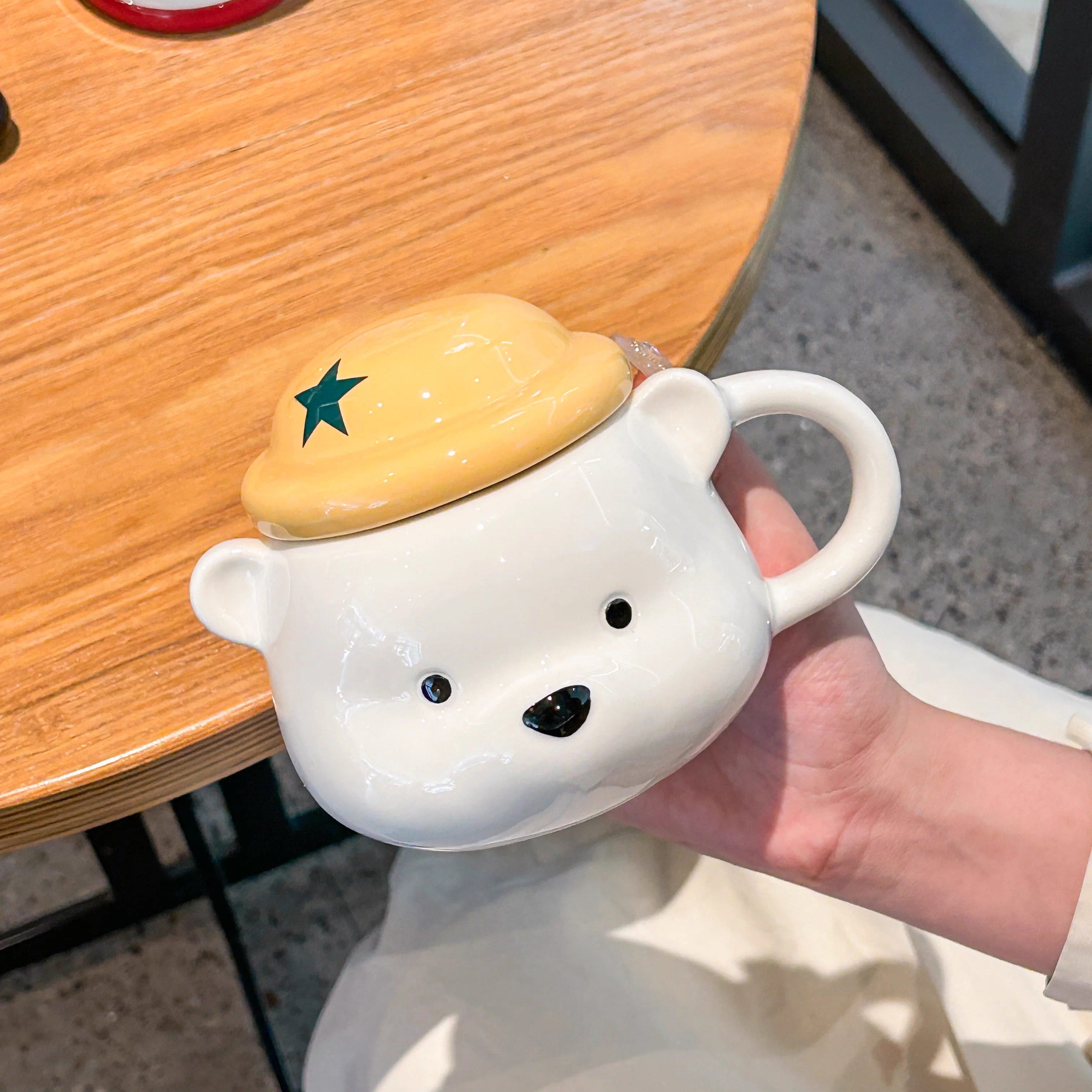 ins可爱创意小熊杯子女生马克杯图片