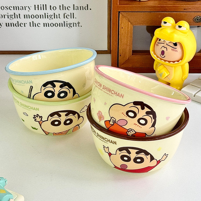 蜡笔小新吃米饭碗可爱儿童单个好看的碗高颜值汤面碗家用餐具套装,餐饮具,碗,淘宝优惠券,粉丝福利购,淘宝优惠卷