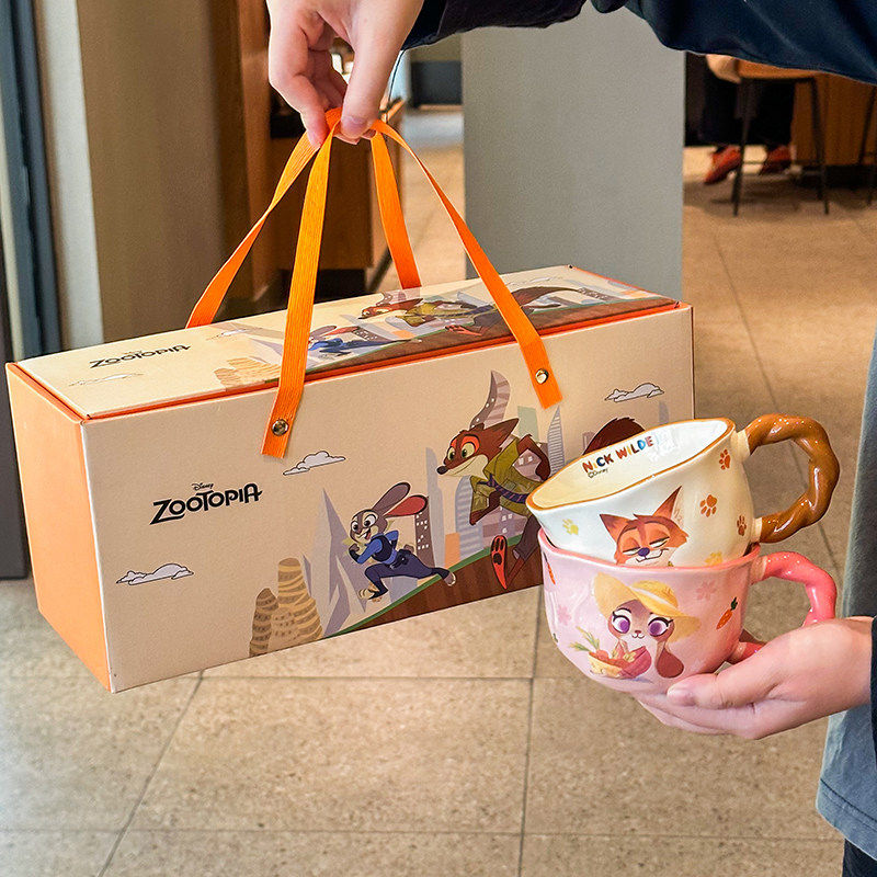 高颜值疯狂动物城可爱情侣对杯2025新款陶瓷马克杯生日礼物伴手礼,餐饮具,马克杯,淘宝优惠券,粉丝福利购,淘宝优惠卷