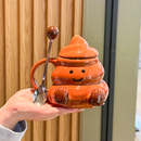搞怪抽象水杯大便便粑粑陶瓷马克杯男女生咖啡杯稀奇古怪生日礼物