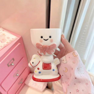 可爱高颜值马年陶瓷马克杯红色本命年杯子伴手礼送男女生水杯礼盒