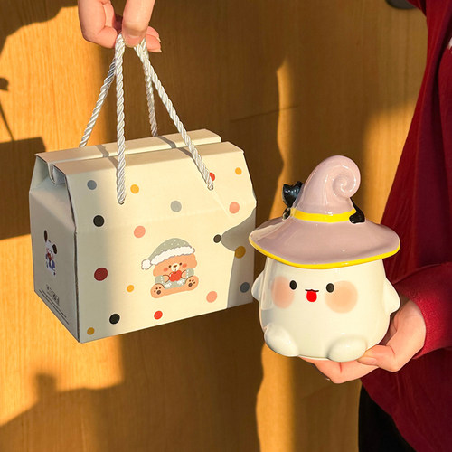 送女生生日礼物幽灵猫咪马克杯