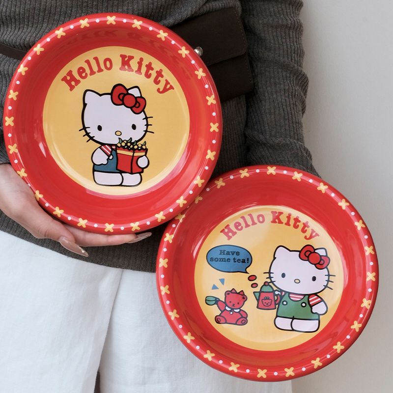 可爱猫咪盘子儿童餐盘水果甜品盘