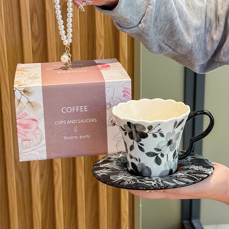 中古风咖啡杯碟礼盒装高档精致下午茶杯送女生生日礼物闺蜜伴手礼,节庆用品/礼品,创意礼盒/礼品套组,淘宝优惠券,粉丝福利购,淘宝优惠卷