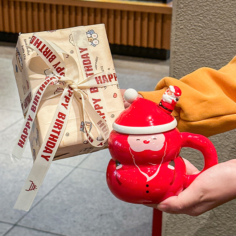 圣诞礼物可爱雪人杯子女生高颜值