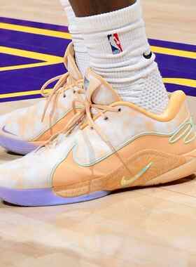 Nike/耐克 LeBron 22白橙色GS大童低帮休闲潮流篮球鞋 HV8615-200