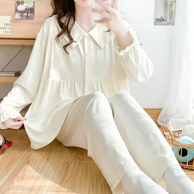 孕妇家居服夏款产妇住院哺乳期睡衣春秋月子服7月份8产后女