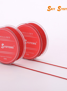 SKY品牌约1.2mm金丝线M2红金绳新年红新年幸运绳项链绳吊坠绳手绳