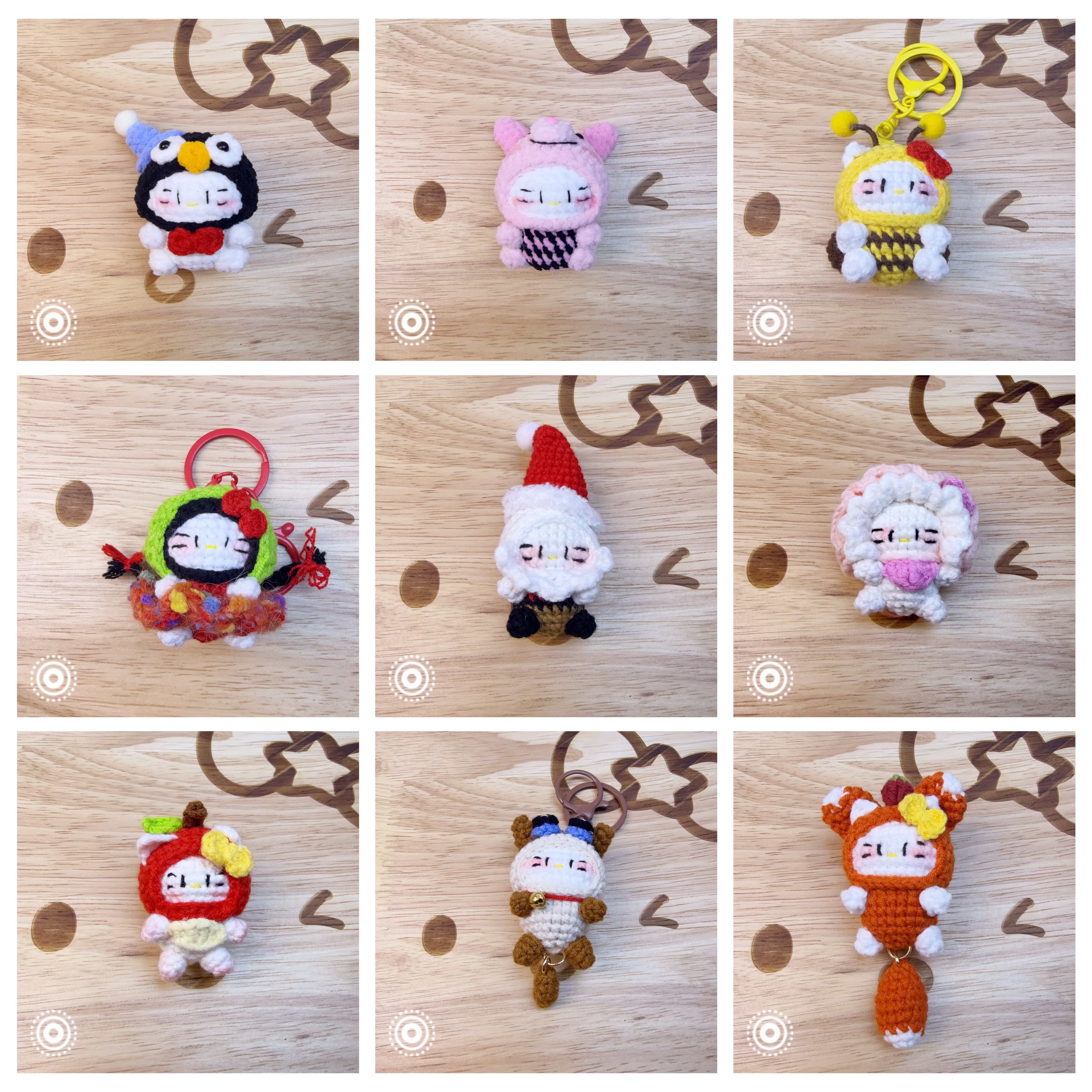 手作钩织DIY手工编织kitty可爱KT玩偶包挂件钥匙扣成品