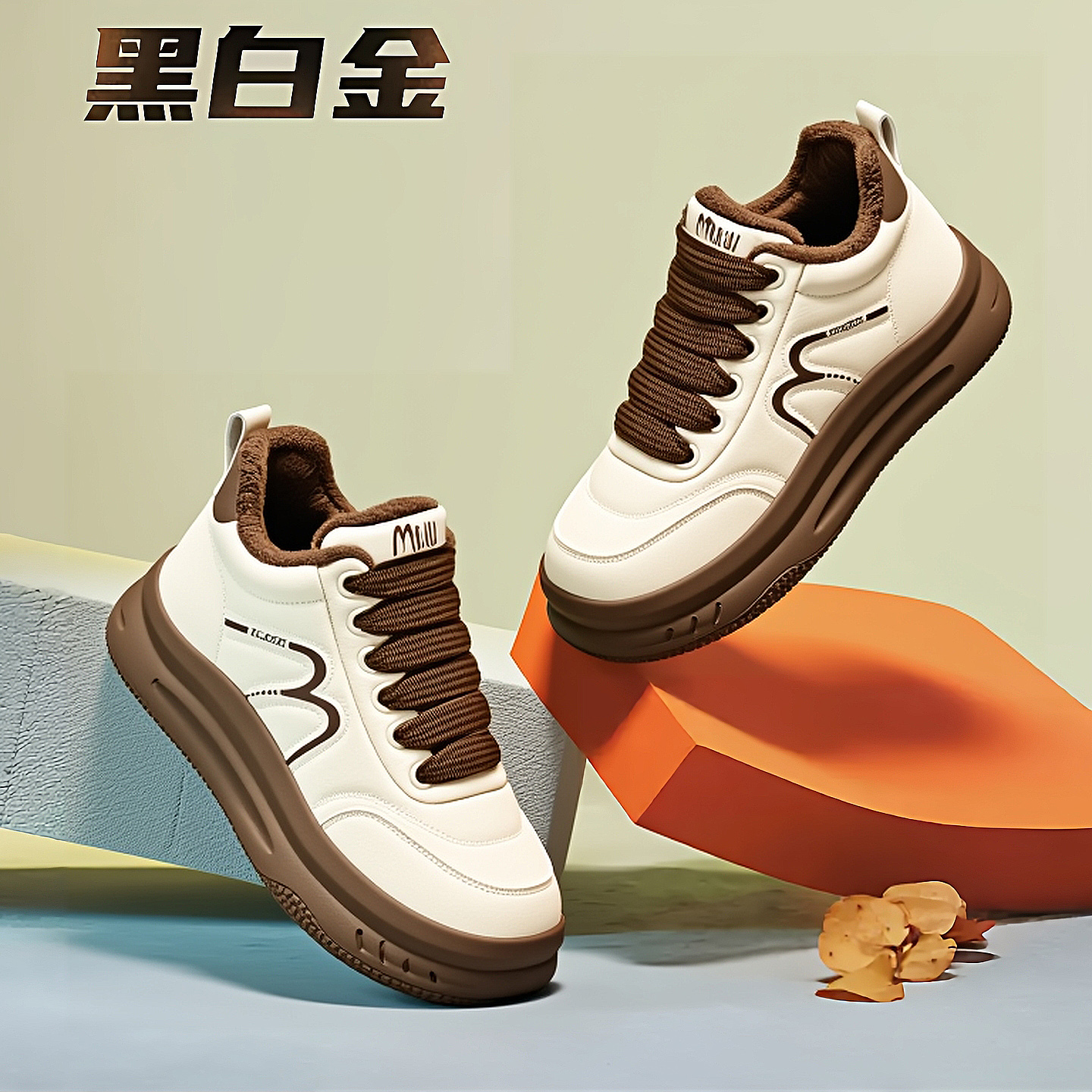 大码女鞋41—43厚底小白鞋