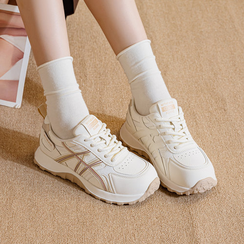 秋新大码41-43厚底小白鞋女