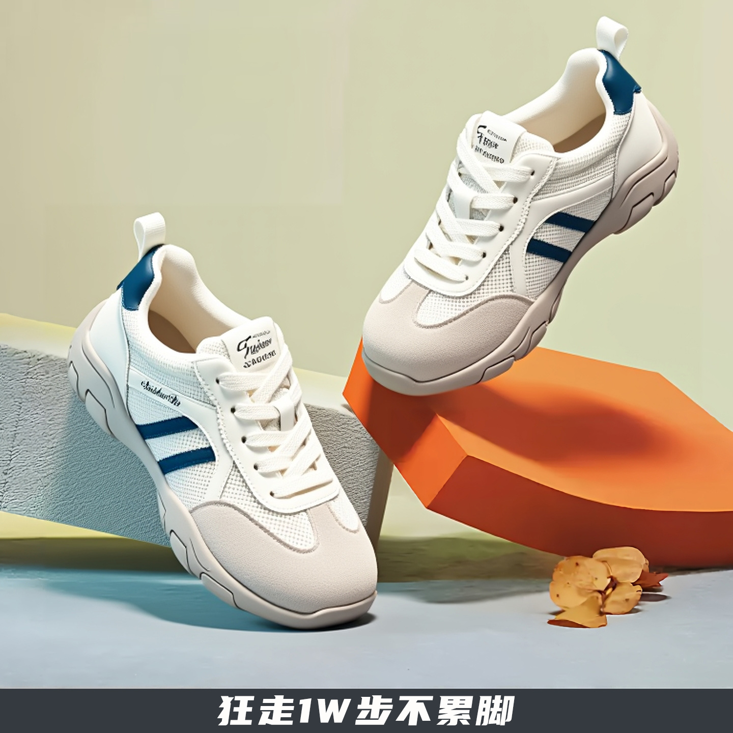 大码女鞋41—43透气显瘦网面德训