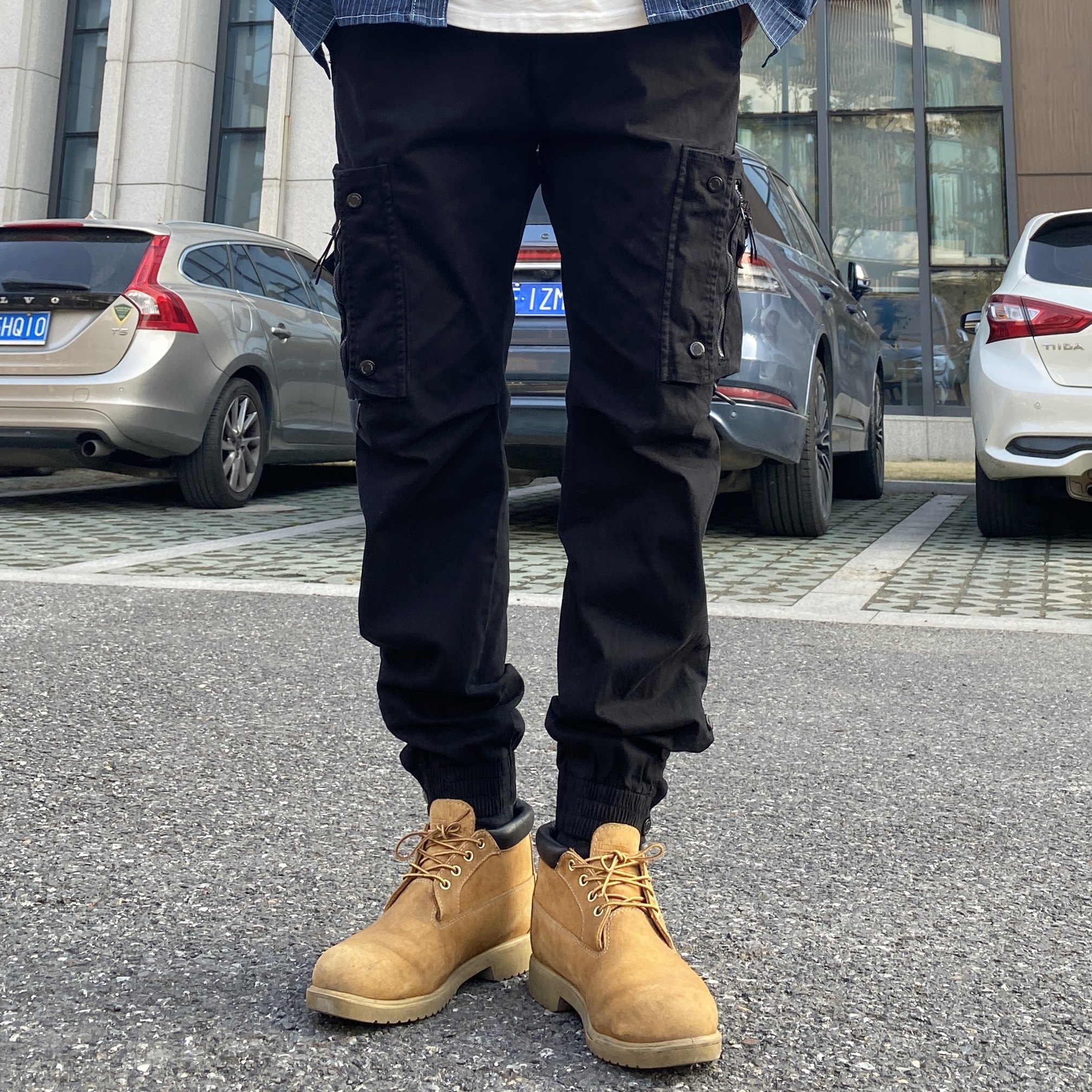 nice lili美式复古直筒多口袋工装裤城市户外通勤山系休闲裤男