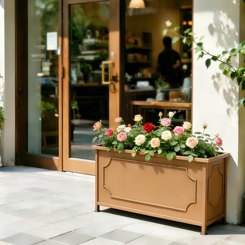 户外金属法式花箱外摆隔断