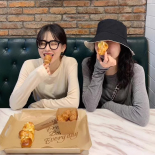 T恤打底衫 一勺米 圆领基础长袖 软绵绵羊绒质感 女 温柔到骨子里