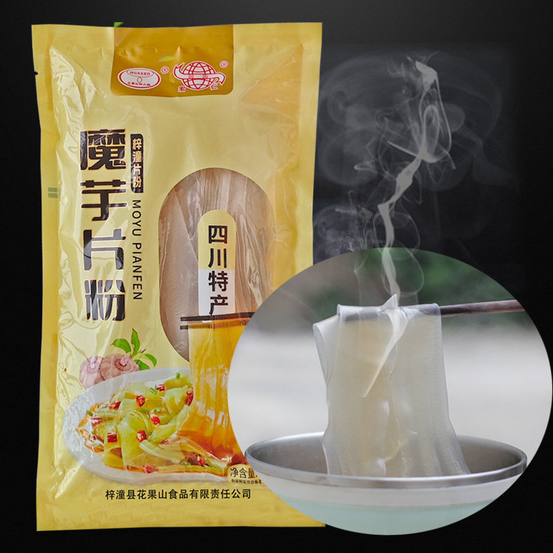 魔芋片粉 干片粉四川特产火锅宽粉粉皮 梓潼片粉粉皮干粉200g袋装