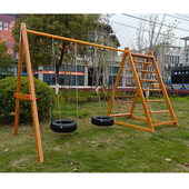 感觉统合训练器材荡桥玩具幼儿园平衡木儿童秋千系列木制玩具攀爬