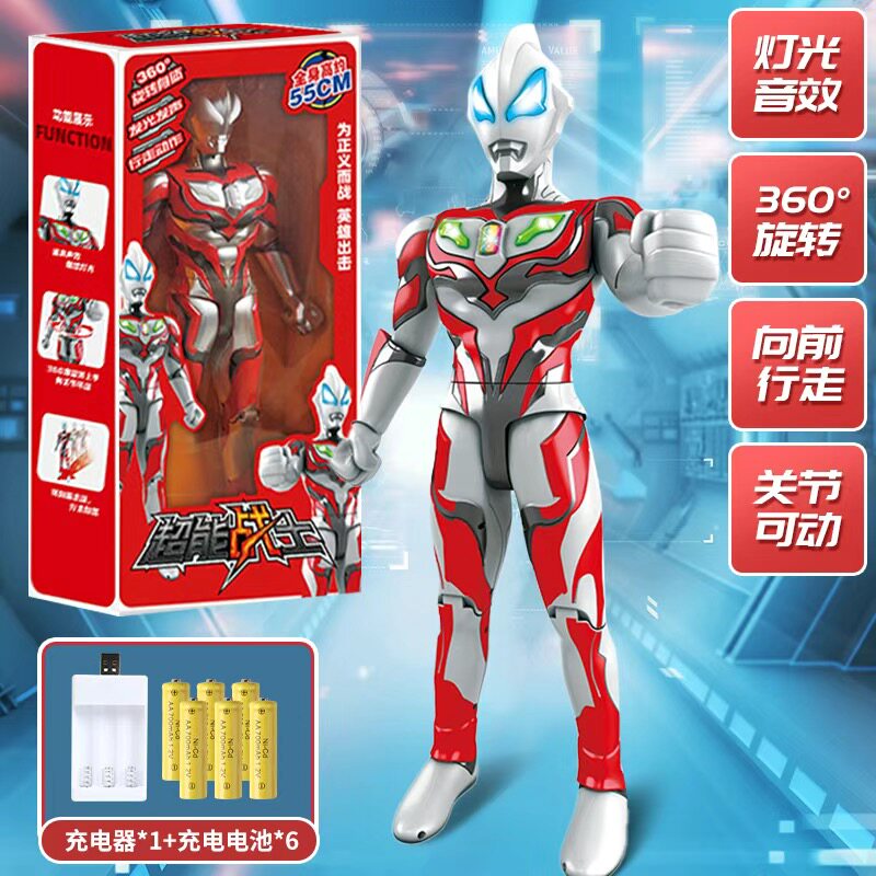 전기 울트라맨 울트라맨 장난감은 걷고 회전할 수 있습니다 TIGA ZEROGEDE 선물 상자 포장 어린이 생일 선물