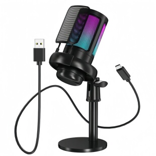 ME6S电容振膜usb电脑麦克风主播直播游戏电竞专业录音降噪话筒