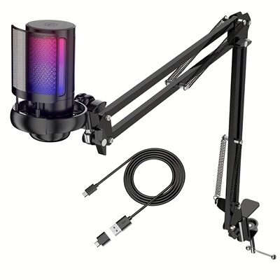M6ES USB Microfone Condensador Kit,with Arm Microphone Stand