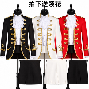 欧式宫廷装王子服伯爵骑士公爵服男装侍卫门童鼓乐队演出服装摄影